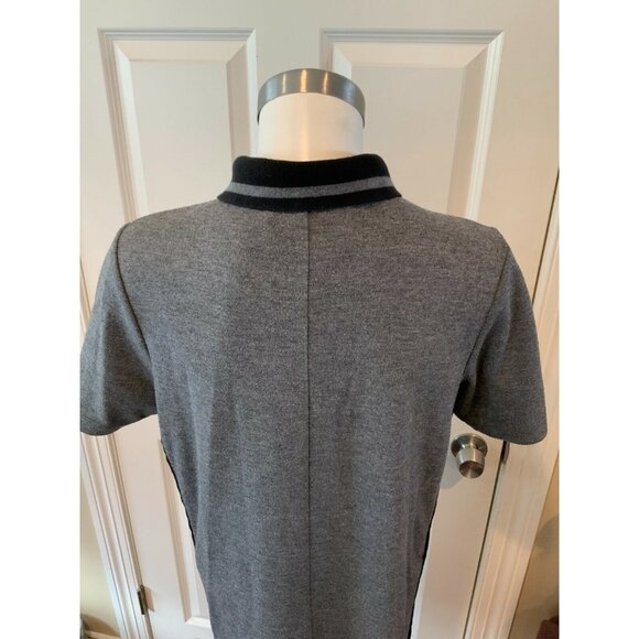 Public School New York Gray Striped Short Sleeve Knit Polo Dress, Size Small - Picture 7 of 9